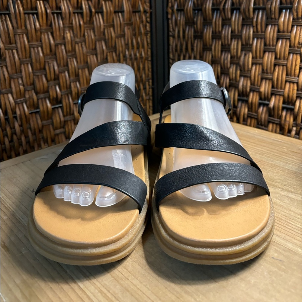 NWOB Earth Footwear
Women's Lainey Flat Sandal Black Size 10M